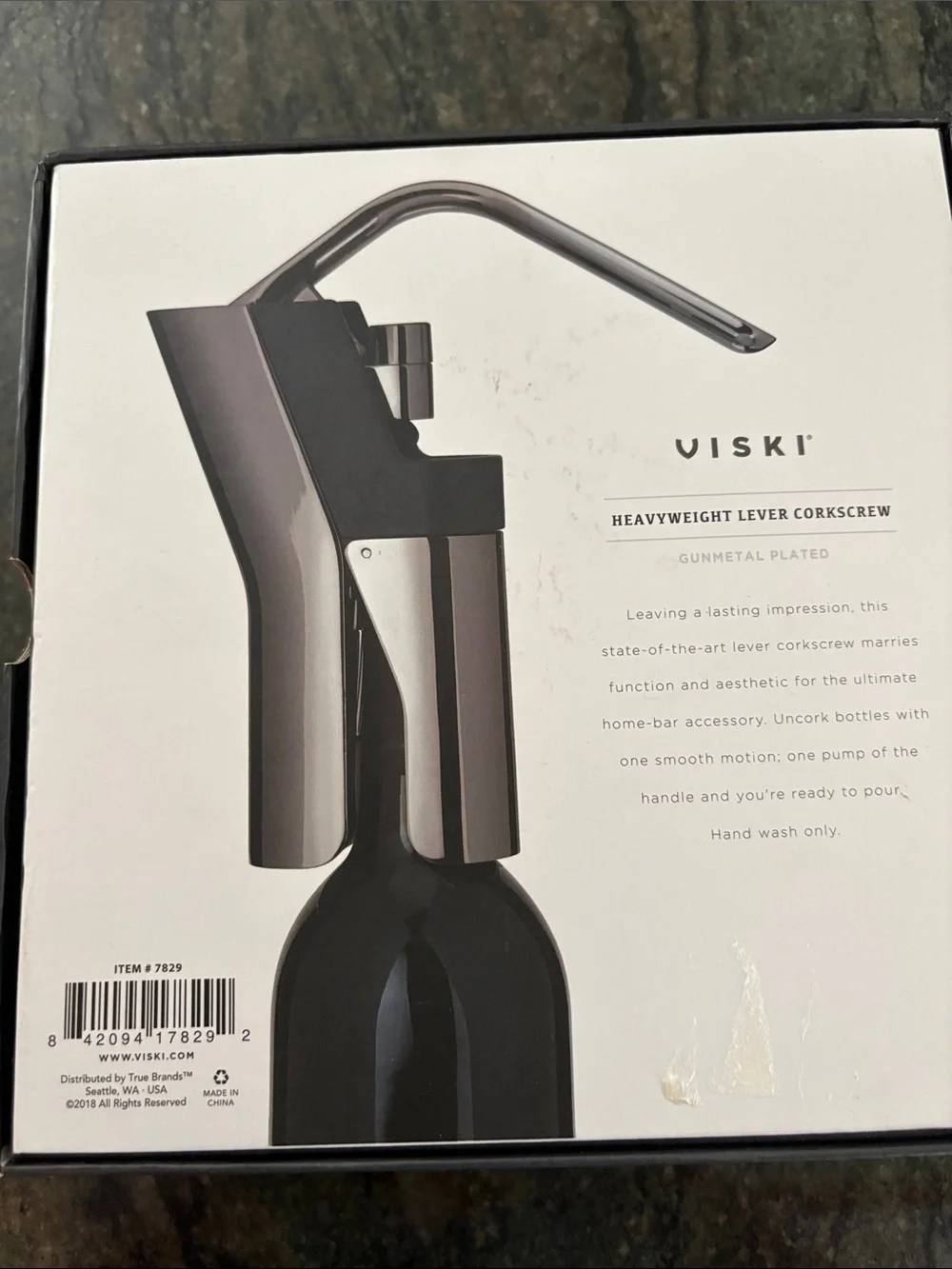 Lever Corkscrew - Gunmetal Plated, Heavyweight